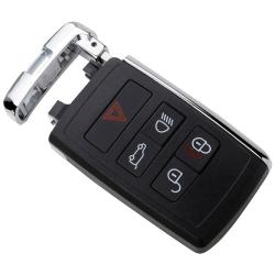 Landrover Jaguar 5 Button Smart Key Case - High Quality Chrome