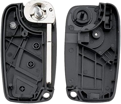 Fiat 3 Button Flip Key Case - Black