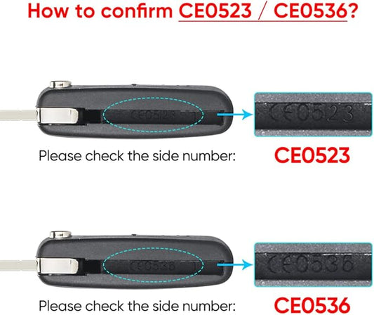 Citroen 2 Button Flip Key Case VA2 BLADE CE0523