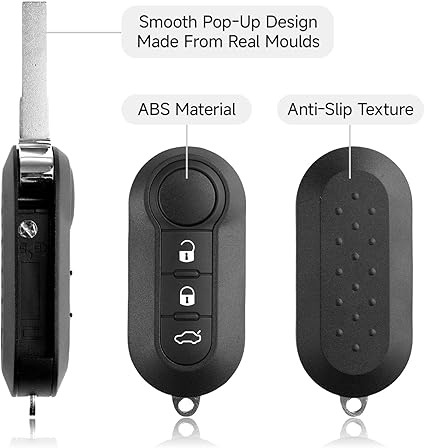 Fiat 500 - 3 Button Flip Key Case