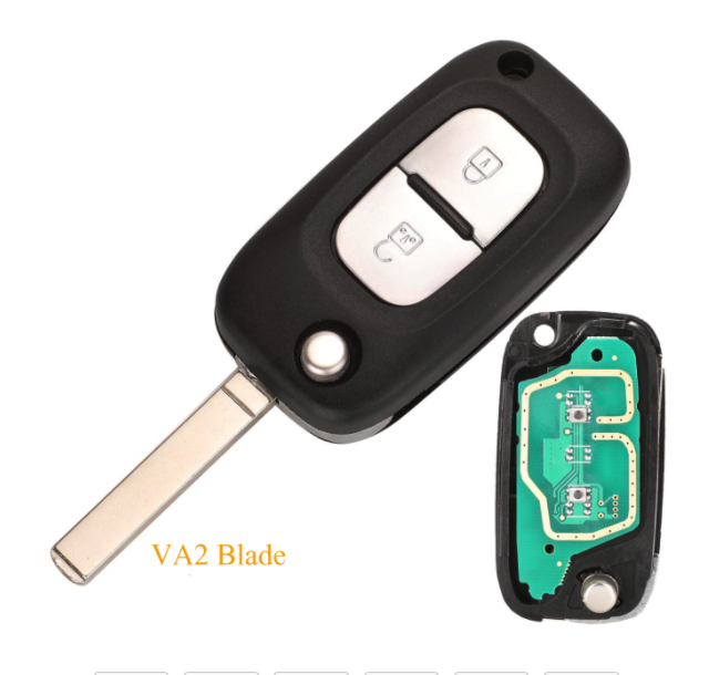 Renault Kangoo - Twingo - Modus 2 Button Flip Key Remote - PCF7947