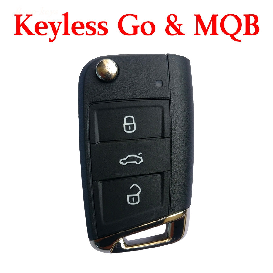 VW MK7 Golf 7 / TSi MQB 3 Button Smart Key - Keyless Go