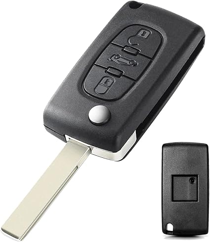 Citroen 3 Button Flip Key Case  CE0536 HU83 BLADE