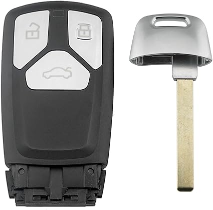 Audi MLB A4 A6 3 Button Smart Key Case with Keyblade