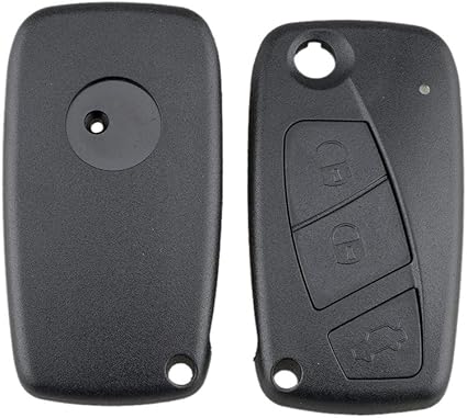 Fiat 3 Button Flip Key Case - Black