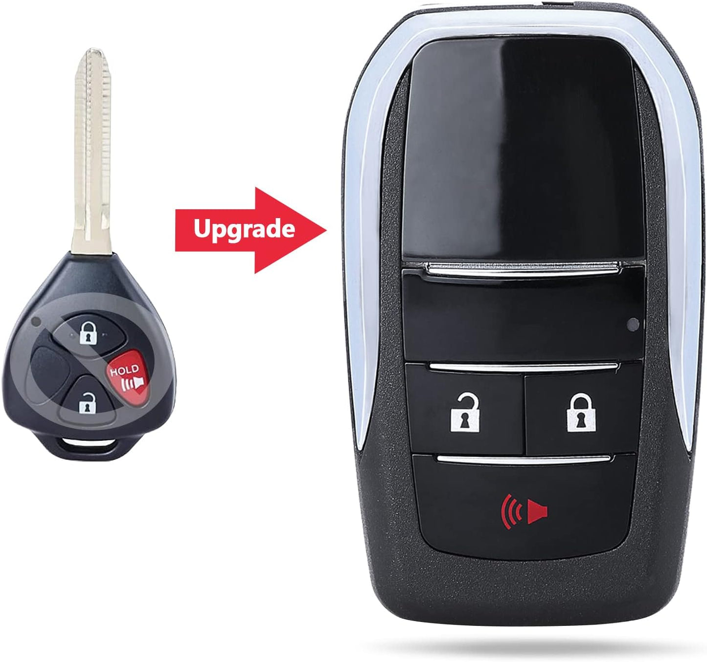Toyota Fortuner / Hilux / Yaris 3 Button Flip Key Conversion - GD6 Style