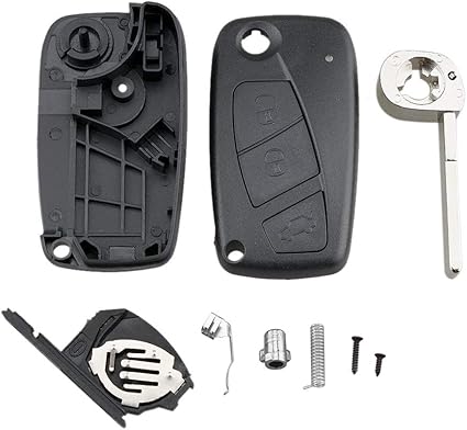 Fiat 3 Button Flip Key Case - Black