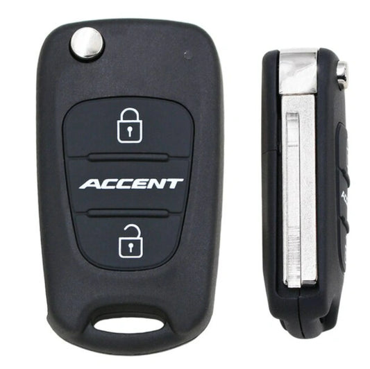 Hyundai Accent 3 Button Flip Key Case