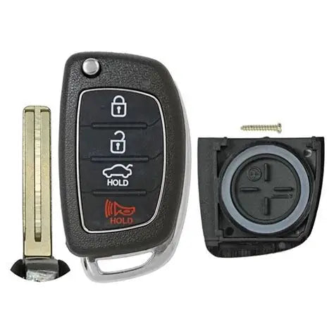 Hyundai 3+1 Button Flip Key Casing