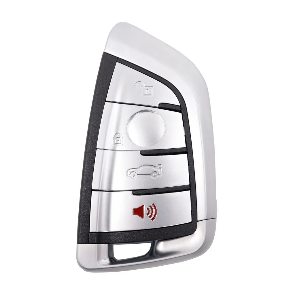 BMW F Series 4 Button Smart Key Case - Silver