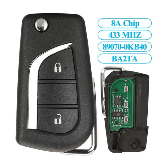 Toyota Aygo 2 Button Remote Key - H Chip