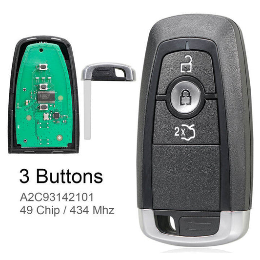 Ford Ecosport Figo Fiesta 3 Button Smart Key - Aftermarket